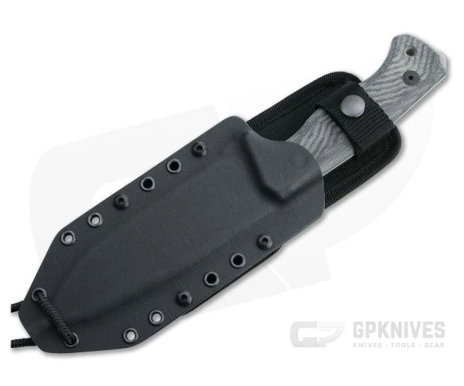 LionSteel T6 Old Black PVD K490 Black Canvas Micarta Fixed Blade Knife 2 LionSteel T6 Old Black PVD K490 Black Canvas Micarta Fixed Blade Knife - Image 2