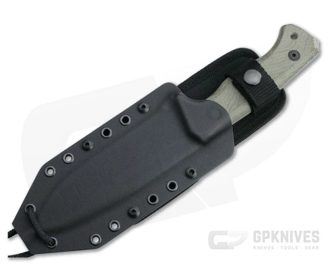 LionSteel T6 Old Black PVD K490 Green Canvas Micarta Fixed Blade Knife 2 LionSteel T6 Old Black PVD K490 Green Canvas Micarta Fixed Blade Knife - Image 2