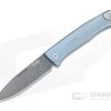 LionSteel Thrill Stainless Damascus Blue Titanium H.WAYL Hidden Clip Integral Slip Joint Folder