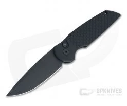 Protech Tactical Response 3 Operator Fish Scale Black DLC Tritium Push Button Automatic TR-3X1