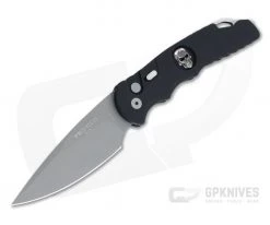 Protech Tactical Response TR-4.59 Blasted 154CM Shaw Silver Skull Black Aluminum Automatic