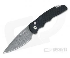 Protech Tactical Response TR-5 Devin Thomas Stainless Damascus #38 Black Fish Scale Automatic TR-5-DT2020-38