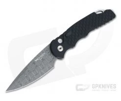 Protech Tactical Response TR-5 Devin Thomas Stainless Damascus #42 Black Fish Scale Automatic TR-5-DT2020-42