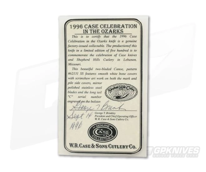 Case 1996 Celebration Canoe in the Ozarks VX133 3 Case 1996 Celebration Canoe in the Ozarks VX133 - Image 3