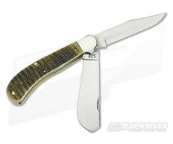 Case 1990 ABCA XXX Green Bone Saddlehorn & Parker Stag Damascus Set -Limited Edition Knives Sales 2022 vx146 3