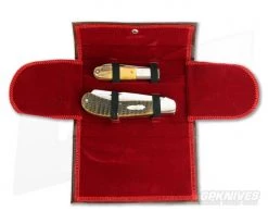 Case 1990 ABCA XXX Green Bone Saddlehorn & Parker Stag Damascus Set -Limited Edition Knives Sales 2022 vx146 6