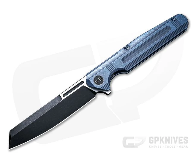 WE Knives Reiver Cleaver Flipper LTD Two-Tone S35VN Blue Titanium Folder WE16020-4 1 WE Knives Reiver Cleaver Flipper LTD Two-Tone S35VN Blue Titanium Folder WE16020-4