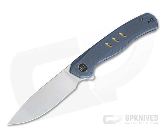 WE Knives Seer LTD Hand Rubbed Satin 20CV Blue Titanium Frame Lock Flipper WE20015-2 1 WE Knives Seer LTD Hand Rubbed Satin 20CV Blue Titanium Frame Lock Flipper WE20015-2