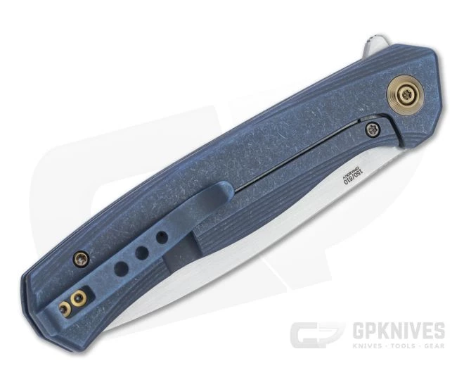 WE Knives Seer LTD Hand Rubbed Satin 20CV Blue Titanium Frame Lock Flipper WE20015-2 2 WE Knives Seer LTD Hand Rubbed Satin 20CV Blue Titanium Frame Lock Flipper WE20015-2 - Image 2