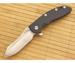 Hinderer Knives XM-18 3.5" Limited Skinner Black-Blue Flipper 2-Tone Blade