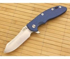 Hinderer Knives XM-18 3.5" Limited Skinner Blue-Black Flipper 2-Tone Blade